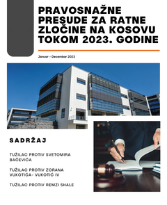 Pravosnažne presude za ratne zločine na Kosovu tokom 2023. godine