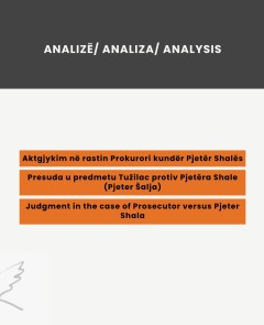 Judgment in the case of Prosecutor versus Pjeter Shala