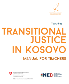 Teaching Transitional Justice in Kosovo - Manual for Teachers